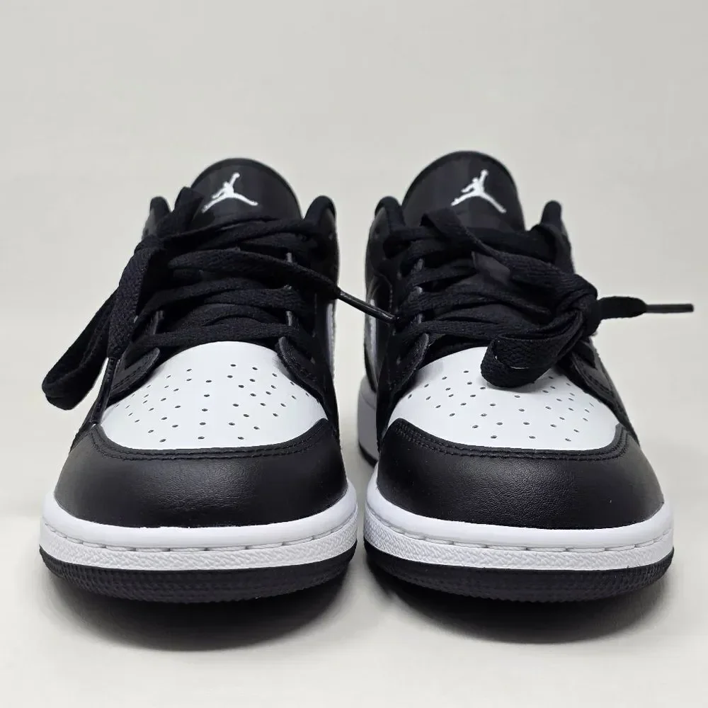 Nike GS Air Jordan 1 Low Black Summit White Sneaker 553560-043 Youth Size 5Y New
